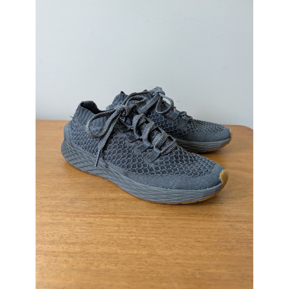 NOBULL Knit Runner Grey Gum Sole Mens 7.5 Womens 9 Training Running Sneakers